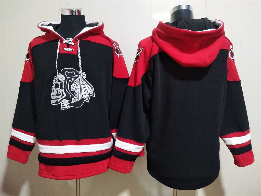 Blackhawks Customized Mens's Black Skull All Stitched Sweatshirt Hoodie,We sell and wholesale Blackhawks Customized Mens's Black Skull All Stitched Sweatshirt Hoodie on line form chian!